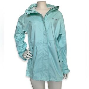 WOMENS MINT FALLON RAIN WATERPROOF WINDBREAKER REFLECTIVE JACKET SIZE MEDIUM